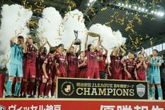 Ｊ１神戸、サポーターに優勝報告
