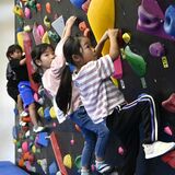 自分の限界に挑め！　とちぎ国体開催地・壬生で小学生がボルダリング体験