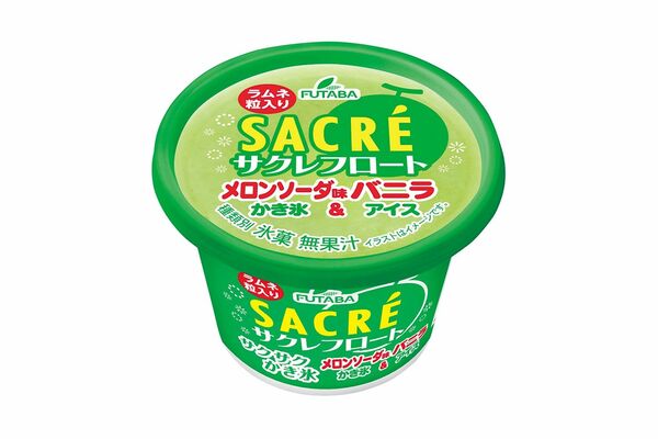 フロートタイプ氷菓「サクレフロート　メロンソーダ味＆バニラ」