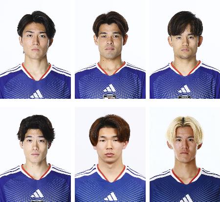 　（上段左から）中村敬斗、佐野海舟、久保建英、（下段左から）鈴木唯人、塩貝健人、後藤啓介