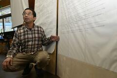 占領知らぬ学生に衝撃