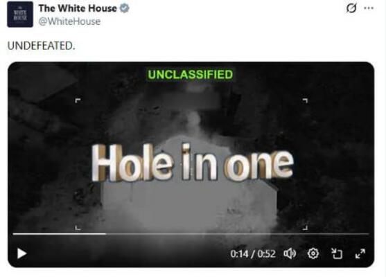 　米ホワイトハウスがＸ（旧ツイッター）に投稿した動画の一場面