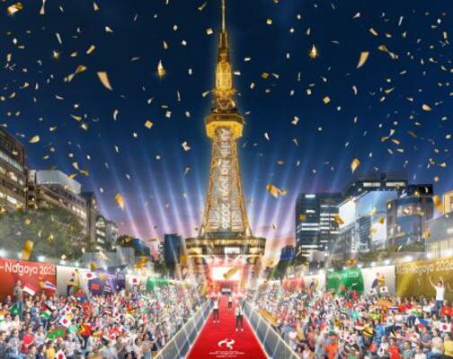 久屋大通公園のランウエーで行うメダリストによるパレードのイメージ