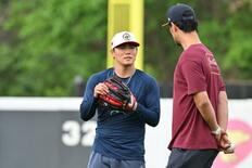 日本代表が準々決勝へ非公開練習