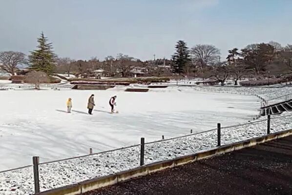 矢板市の長峰公園＝８日朝