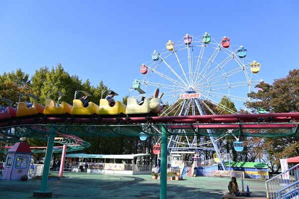 21種類のアトラクションが並ぶ園内