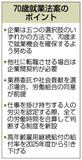 ７０歳就業 企業の努力義務選択肢、フリーなど五つ　政府が法案 ２１年から実施見通し