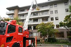 宿泊施設火災備え防災訓練