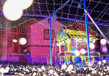 鹿沼・まちの駅で恒例イルミネーション始まる イチゴや南摩ダム… 20万