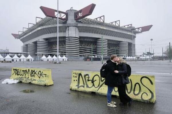 ミラノ・コルティナ冬季五輪の開会式の会場となるジュゼッペ・メアッツァ競技場=1月、イタリア・ミラノ