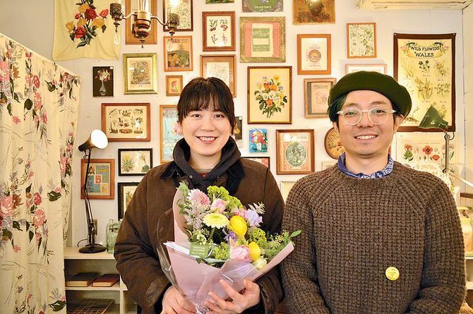 「花で誰かの気持ちを幸せにできたらうれしい」と樋爪さん夫妻