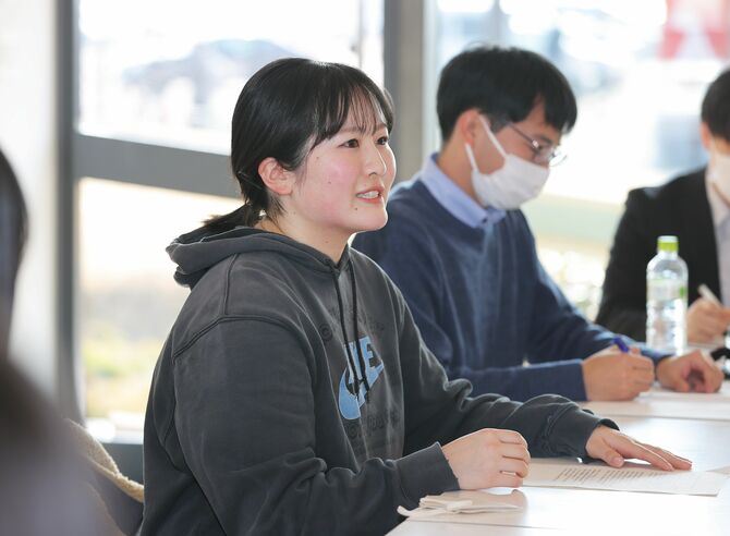 震災からの12年間を振り返る大沼さん=南三陸町(河北新報社提供)