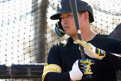 大リーグ村上、実戦形式で2安打