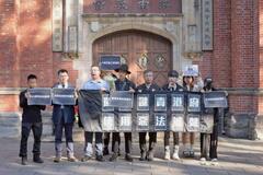 台北で香港火災の追悼集会