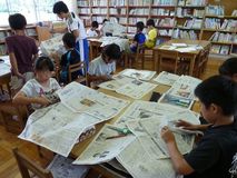 楽しく切り抜き／大田原市宇田川小５年