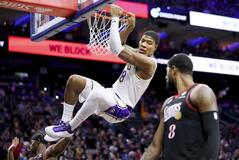 八村、17得点マーク