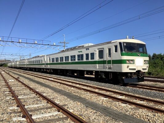 特急「とちぎ１号」として走る185系車両（ＪＲ東日本提供）