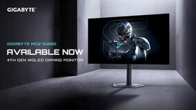 GIGABYTE、4辺フレームレスデザイン採用の27インチQHD 280Hz WOLEDゲーミングモニター「MO27Q28G」を発売