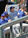 大谷、リラックスして観戦