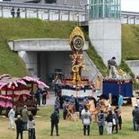 菊水祭350年祝い、復活の山車と屋台勢揃い　プロジェクトのメンバーら万…