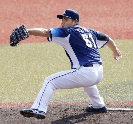 　ロッテ戦で完封勝利を挙げた西武・平良＝ＺＯＺＯマリン