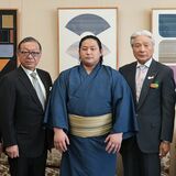 新十両の三田（大田原市出身）が知事表敬　「番付どんどん上げたい」　大田原市役所も訪問