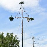ご先祖さまの道しるべ　タカンドウロウが庭先に　大田原