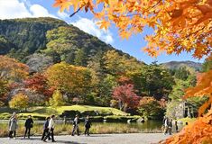 鹿沼の古峯園で紅葉見頃