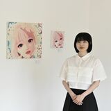 福岡のイラストレーターchikameさん、小山で個展　強い瞳の女の子題材に15点展示