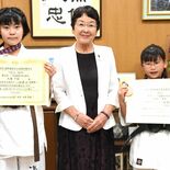 世界３位の快挙報告　大塚さん（栃木第四小）と柿沼さん（大平中央小）空手…