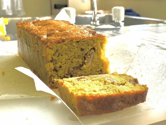 オリーブ抹茶を使ったパウンドケーキ