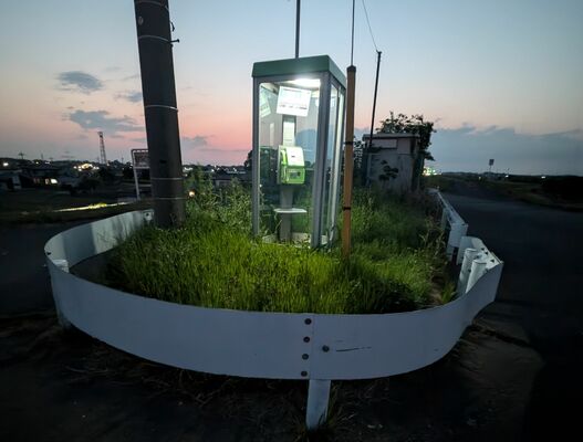 栃木県内でも設置が減少している公衆電話＝４月下旬、栃木市