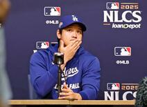 大谷翔平、打撃不振に質問集中