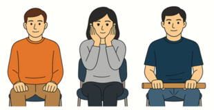 自分の身体を触ることが言葉探しを助ける