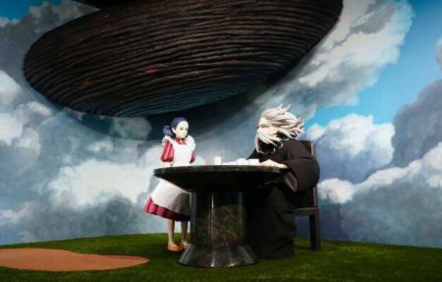 ジブリパークで再現された、映画「君たちはどう生きるか」の名場面=16日午後、愛知県長久手市