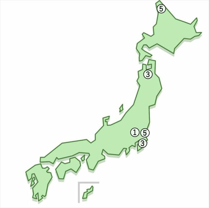 現地調査、ヒアリングや既存文献調査で確認できたサンカノゴイの繁殖エリアと個体数