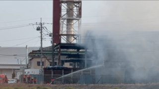 宇都宮の工場で火災