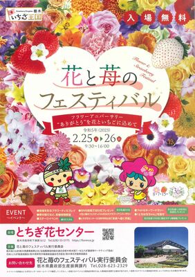 「花と苺のフェスティバル」のチラシ