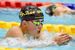 女子個人メドレー２００メートル　２分４１秒９８で優勝した水重（ビッグツリー）の平泳ぎ