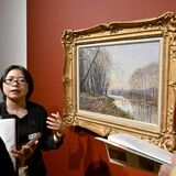 一瞬の光の情景描く　県立美術館で「シスレー」が報道公開　20日からコレクション展開幕