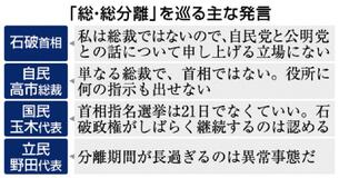 「総・総分離」異例の長期化