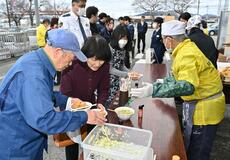 交通安全啓発 そば４００食提供
