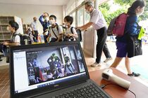 小中でサーマル検温開始　真岡市