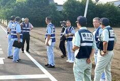 横田地区の県道 改善に向け視察