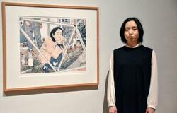 事件を見つめ、石版画に