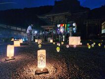 手作り灯籠 幻想的演出
