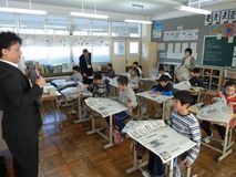 割り付けを練習／佐野市出流原小