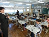 割り付けを練習／佐野市出流原小
