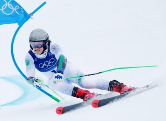 男子大回転 ルカス・ピニェイロブローテンの1回目=ボルミオ(共同)