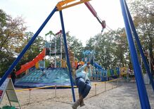 大型複合遊具リニューアル　栃木・佐野「みかも山公園」のわんぱく広場